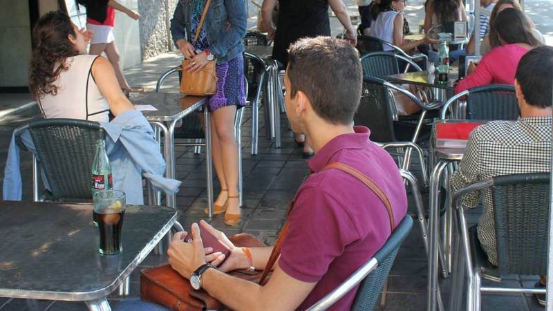 Terraza de un bar de la ciudad de ValÃ¨ncia. /EPDA